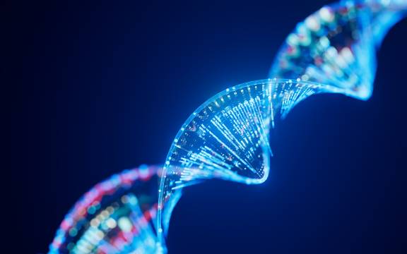 Technology items formed in a DNA shaped thread